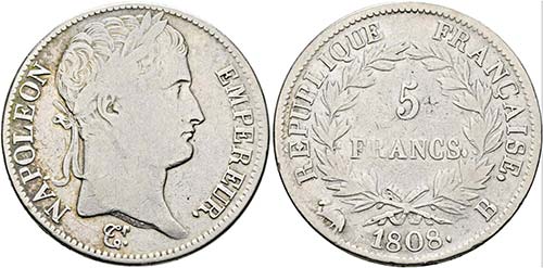 Napoleon I. 1804-1815 - 5 Francs ... 