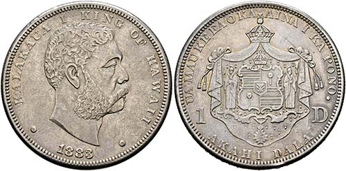 Kalakaua 1874-1891 - Dollar 1883 ... 