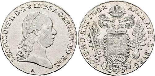 Leopold II. 1790-1792 - 1/2 Taler ... 