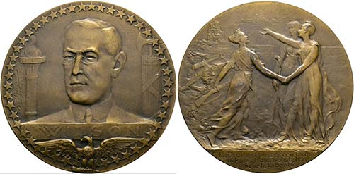 USA - AE-Medaille (68mm) 1917 von ... 
