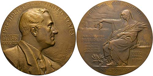 USA - AE-Medaille (74mm) 1945 von ... 