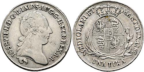 Josef II. 1765-1790 - Lira 1787 ... 