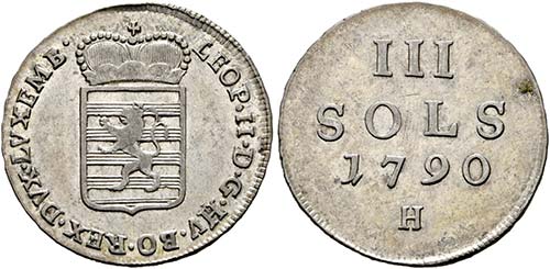 Leopold II. 1790-1792 - III Sols ... 