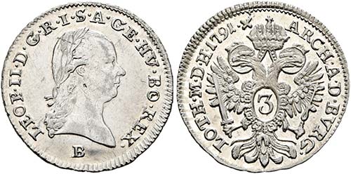 Leopold II. 1790-1792 - 3 Kreuzer ... 