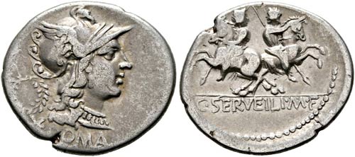 C. Servilius M.f. - Denarius (3,78 ... 