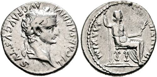 Tiberius (14-37) - Denarius (3,75 ... 