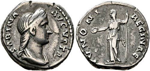 Sabina (128-136) - Denarius (3,17 ... 