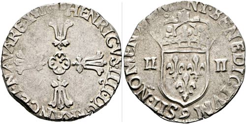 Heinrich IV. 1589-1610 - 1/4 Ecu ... 
