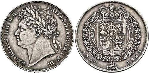 Georg IV. 1820-1830 - 1/2 Crown ... 