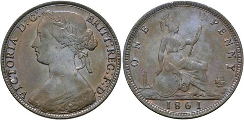 Victoria 1837-1901 - Penny 1861 ... 