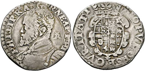 Filippo II. 1554-1598 - Tari o.J.  ... 