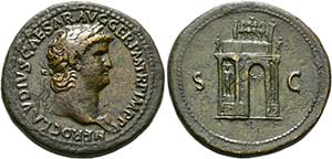 (D)   Nero (54-68).  Sestertius (31,13 g), ... 