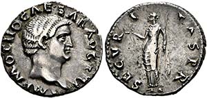 (D)   Otho (69).  Denarius (3,60 g), Roma, ... 