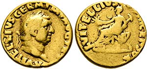 (D)   Vitellius (69).  Aureus (7,22 g), ... 