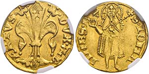 (D)   Albrecht II. 1330-1358.  Goldgulden o. ... 