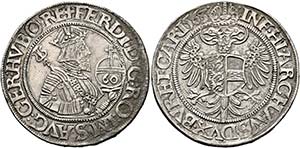 (D)   Ferdinand I. 1521-1564.  Guldentaler ... 