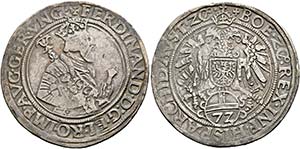 (D)   Ferdinand I. 1521-1564.  Taler zu 72 ... 