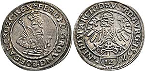 (D)   Ferdinand I. 1521-1564.  12 Kreuzer ... 