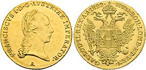 (B)   Franz I. (1792)-1806-1835.  Dukat 1822 ... 