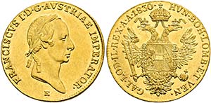 (B)   Franz I. (1792)-1806-1835.  Dukat 1830 ... 