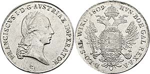 (D)   Franz I. (1792)-1806-1835.  Taler 1809 ... 