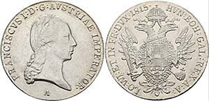 (D)   Franz I. (1792)-1806-1835.  Taler 1815 ... 