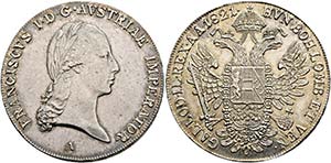 (D)   Franz I. (1792)-1806-1835.  Taler 1821 ... 