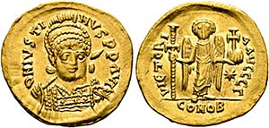 (D)   Iustinus I. (518-527).  Solidus (4,31 ... 