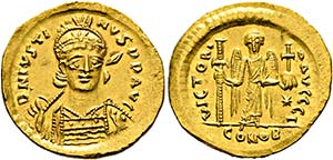 (D)   Iustinus I. (518-527).  Solidus (4,43 ... 