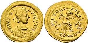 (D)   Iustinus II. (565-578).  Semissis ... 