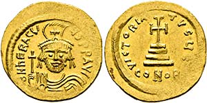 (D)   Heraclius (610-641).  Solidus (4,38 ... 