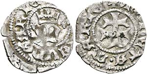Maria 1385-1395 - Denar (0,46g) Av.: MONETA ... 