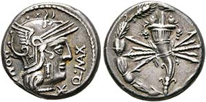 Q. Fabius Maximus - Denarius (3,93 g), Roma, ... 