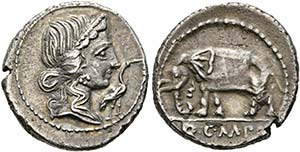 Q. Caecilius Metellus Pius - Denarius (3,38 ... 