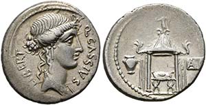 Q. Cassius Longinus - Denarius (3,85 g), ... 