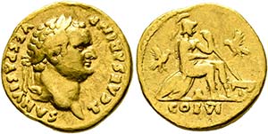 Titus (79-81) - als Caesar 69-79. Aureus ... 