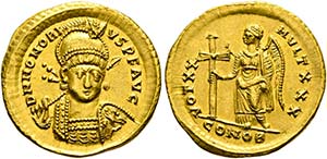 Honorius (393-423) - Solidus (4,44 g), ... 