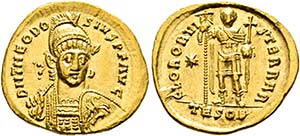 Theodosius II. (402-450) - Solidus (4,33 g), ... 