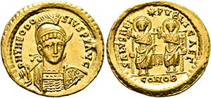 Theodosius II. (402-450) - Solidus (4,38 g), ... 