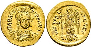 Anastasius I. (491-518) - Solidus (4,47 g), ... 