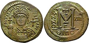 Iustinianus I. (527-565) - Follis (40 Nummi) ... 