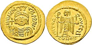 Mauricius Tiberius (582-602) - Solidus (4,47 ... 