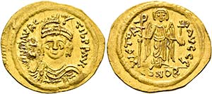 Mauricius Tiberius (582-602) - Solidus (4,39 ... 
