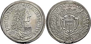 Johann VIII. 1662-1686 - 60 Kreuzer (Gulden) ... 
