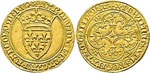 Karl VI. 1380-1422 - Ecu dor à la couronne ... 