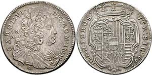 Carlo III/VI 1707-1734 - 1/2 Piastra (60 ... 