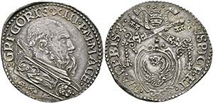 Gregor XIII. 1572-1585 - Testone o. J. ... 