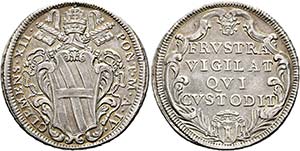 Clemens XII. 1730-1740 - 1/2 Piastra AN IV ... 