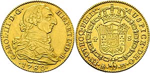 Karl III. 1759-1788 - 4 Escudos (13,53g) ... 