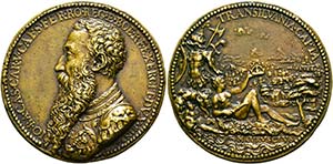 Ferdinand I. 1521-1564 - Bronzegussmedaille ... 